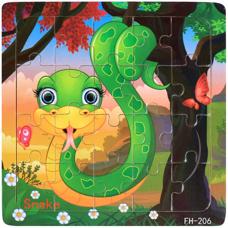 20 Piece Animal Cartoon Puzzle
