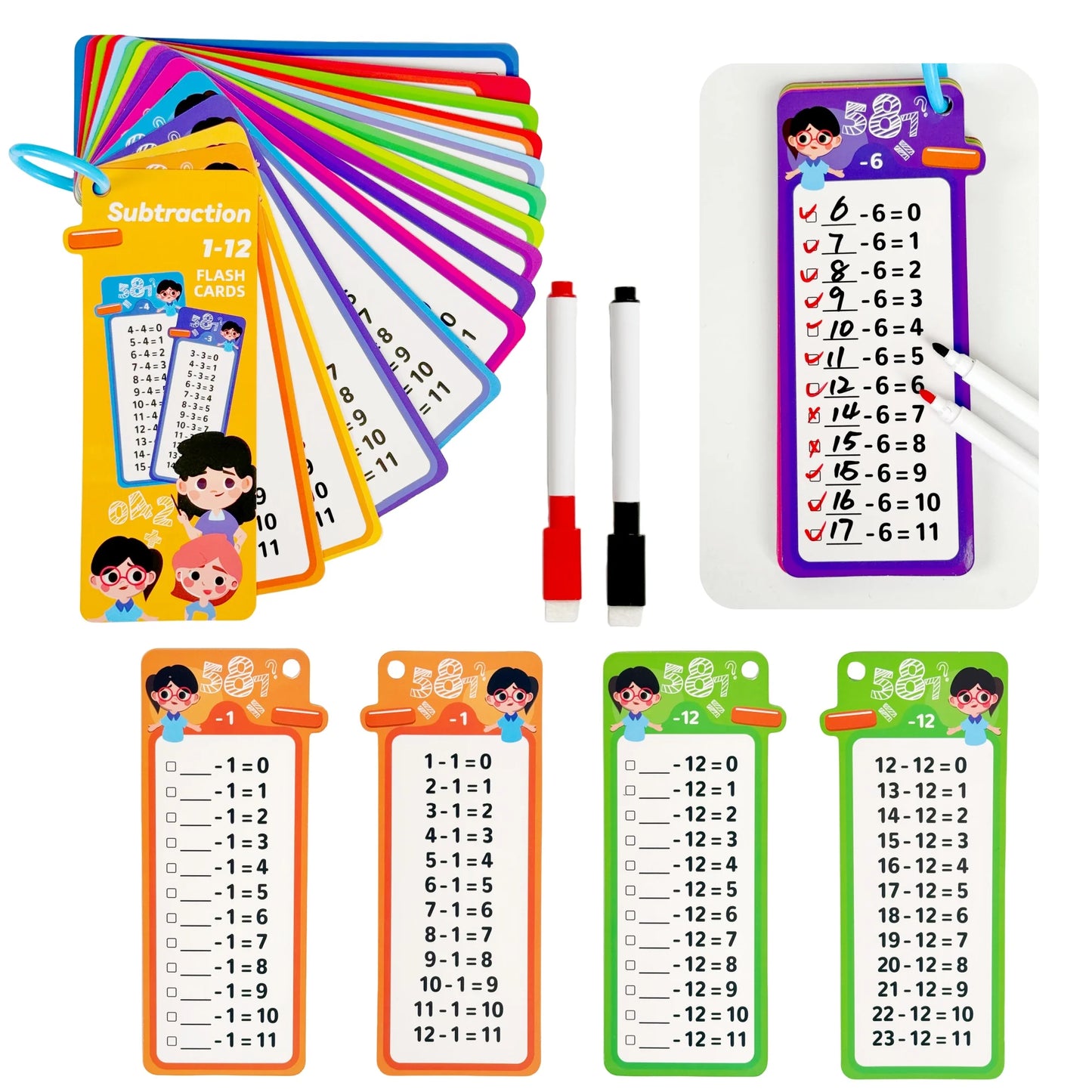 Kids Math Flash Cards Set