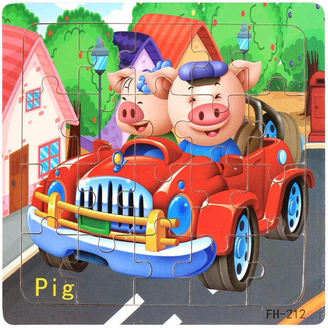 20 Piece Animal Cartoon Puzzle