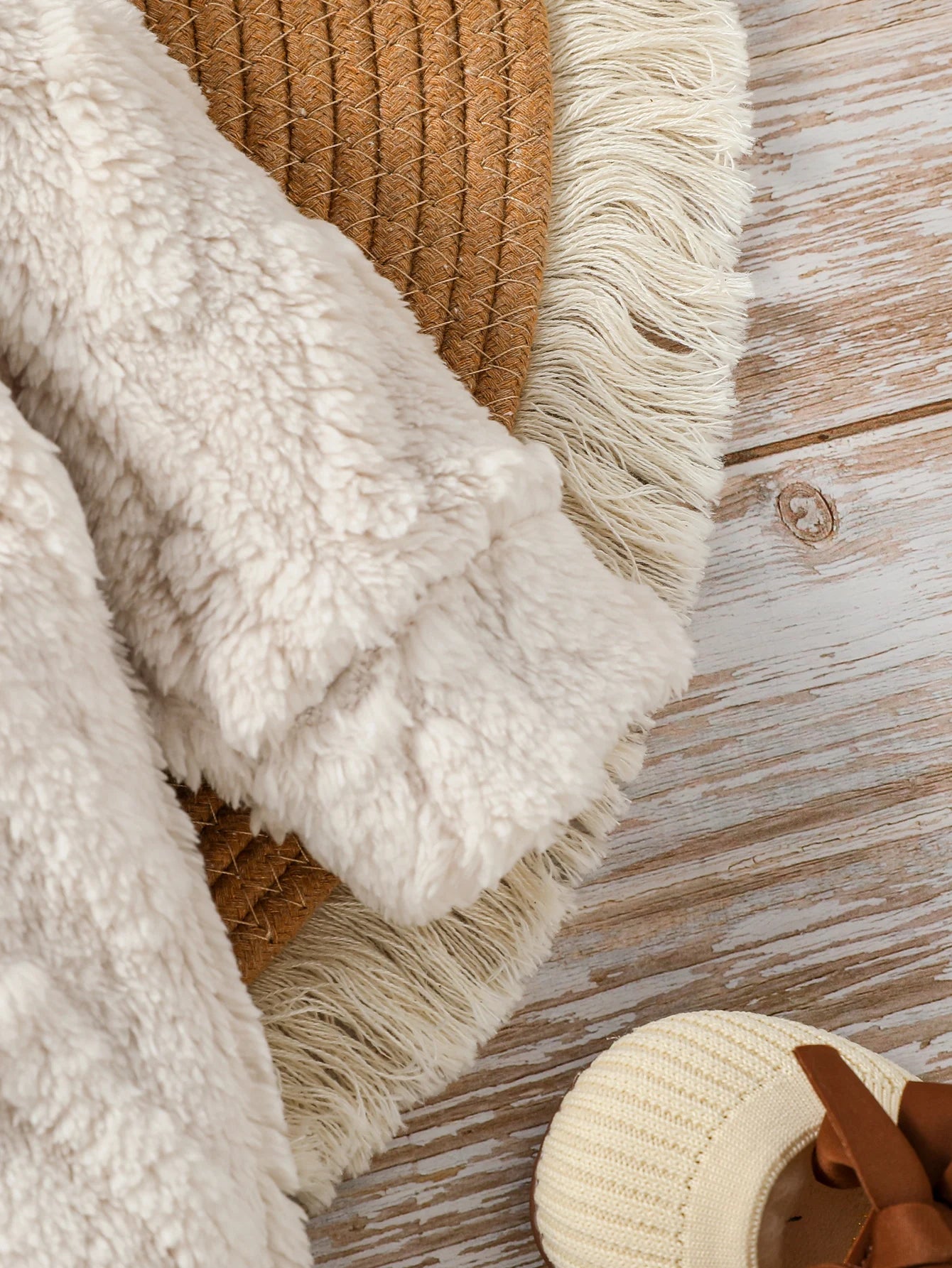 Baby Boys Winter Plush Zip-Up Hoodie Jumpsuit