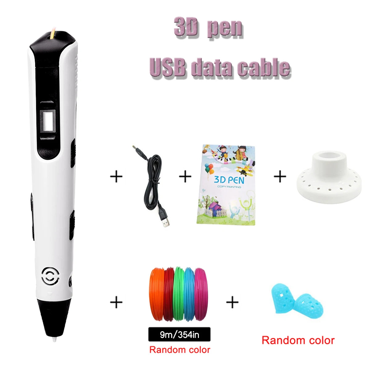 Kids 3D Printing Pen with LCD Screen