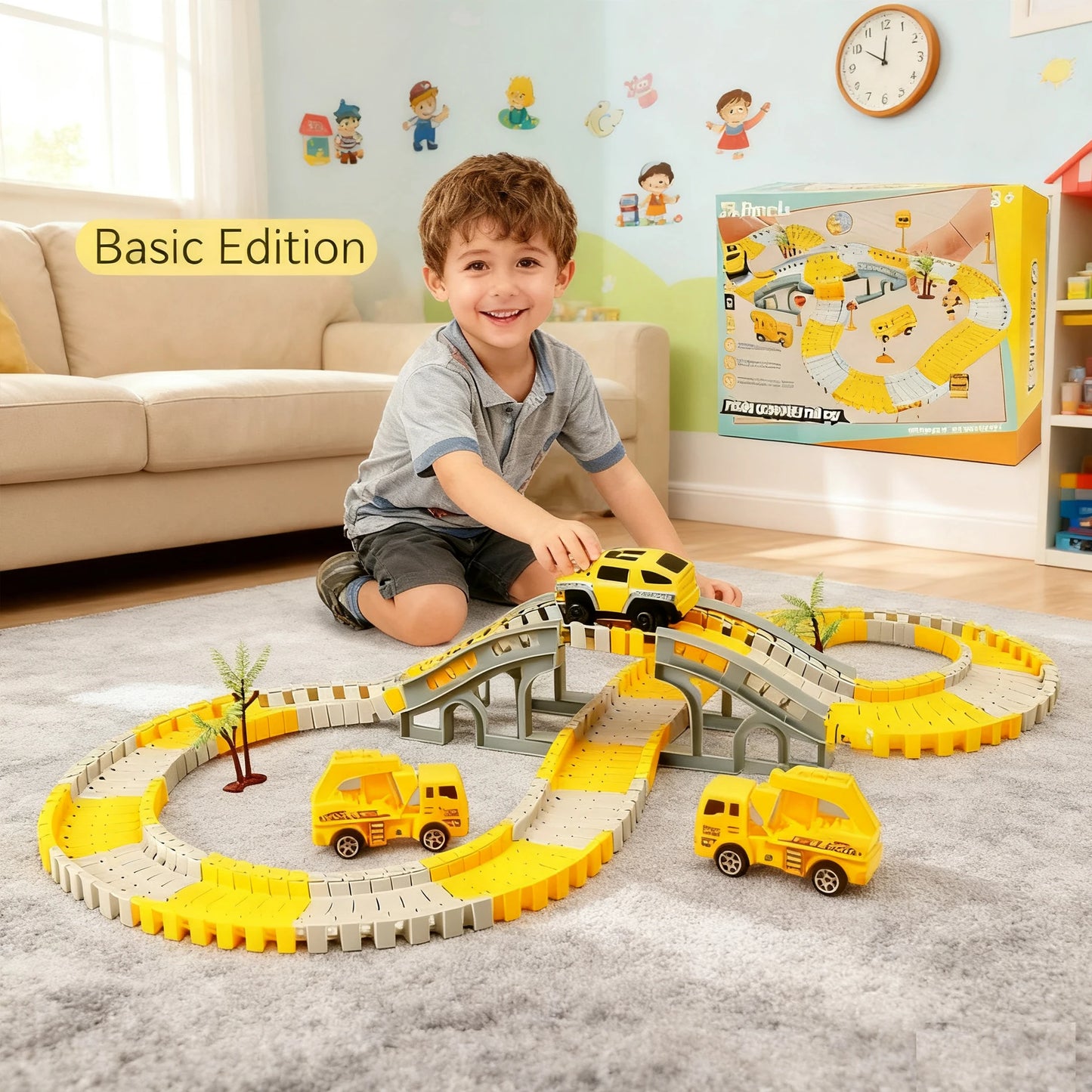 137pc DIY Car Track Building Set