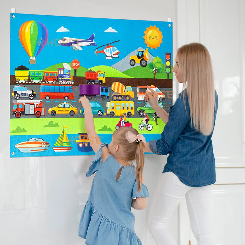 Educational Story Board Transportation Set