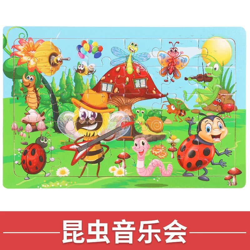 30pcs Children Animal Puzzles