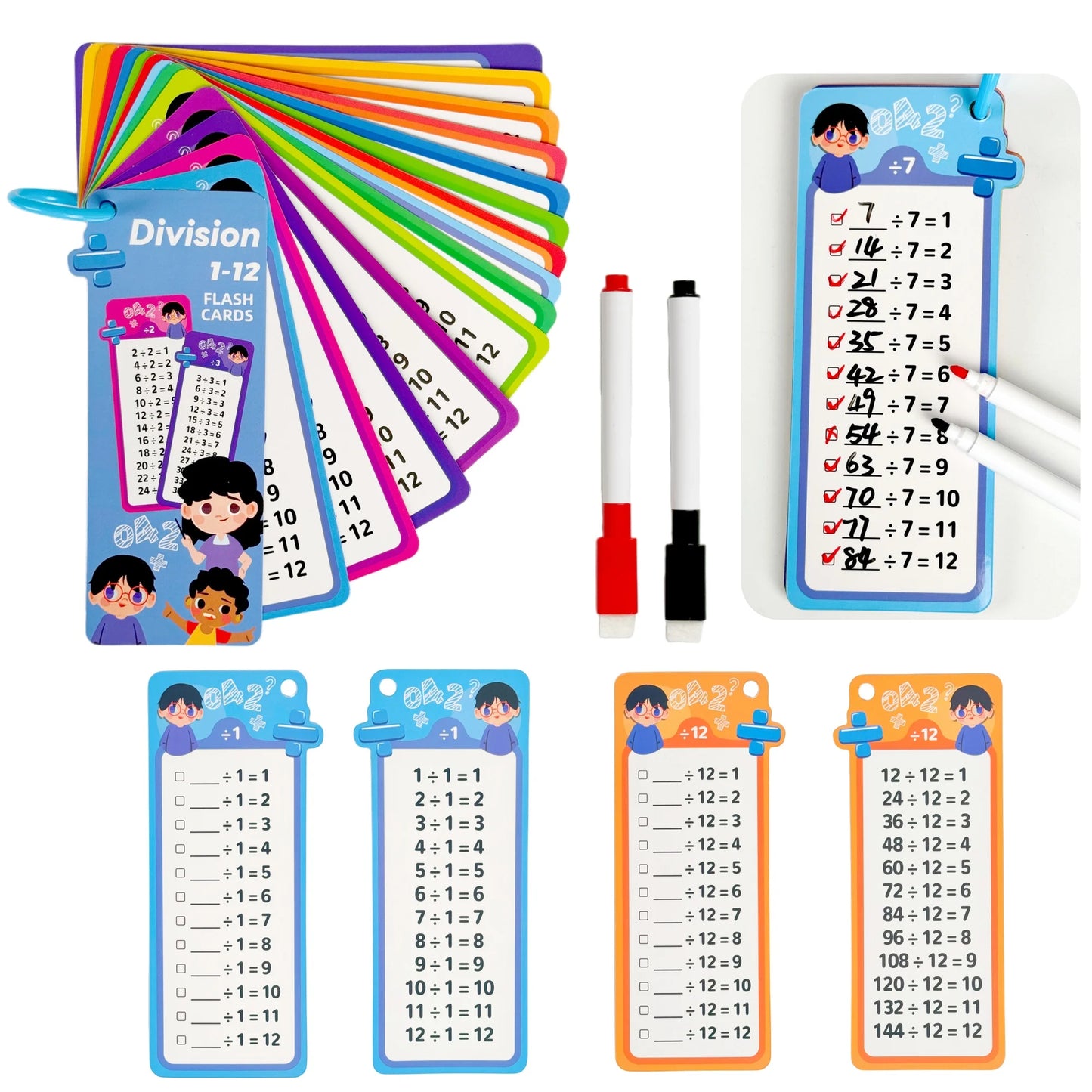 Kids Math Flash Cards Set