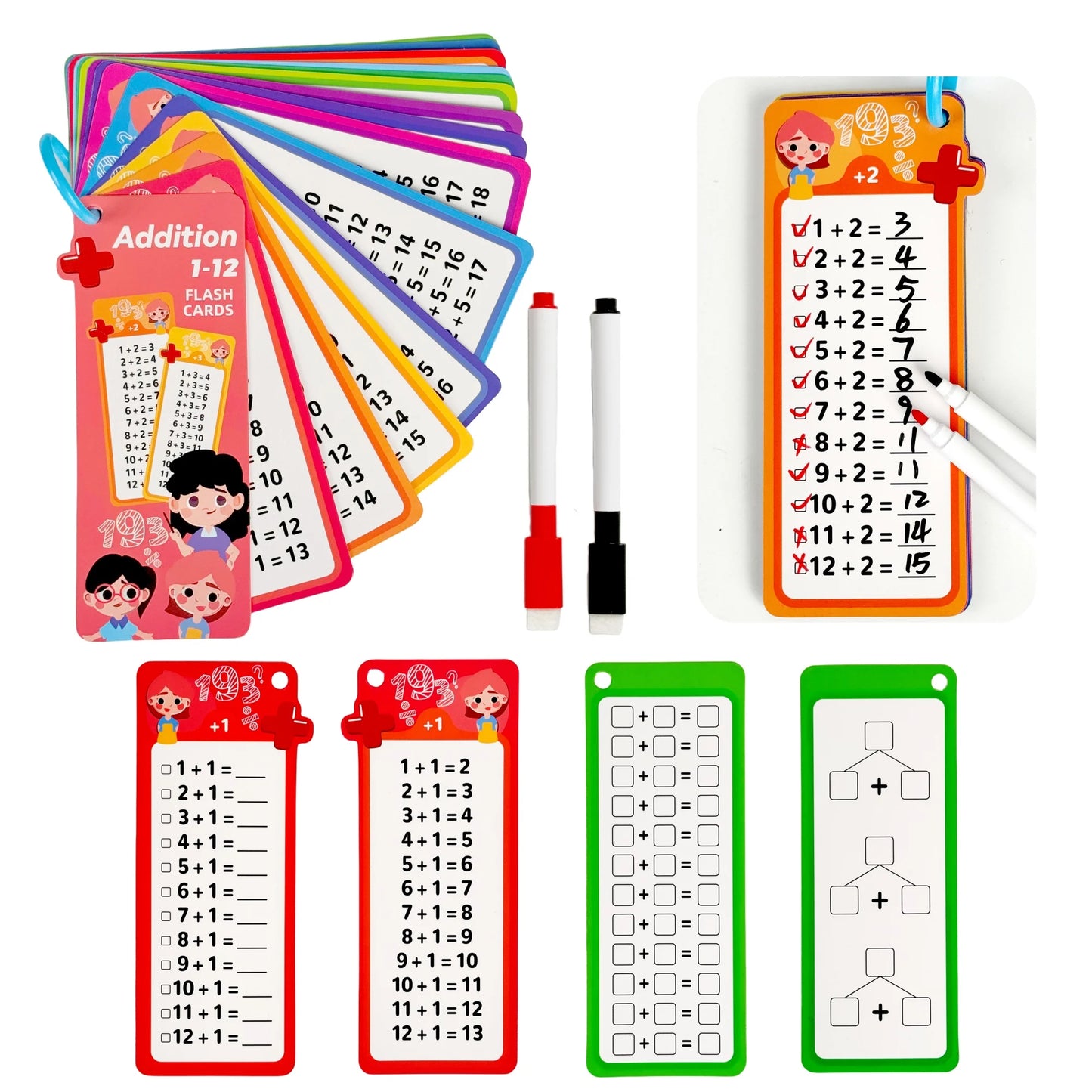 Kids Math Flash Cards Set