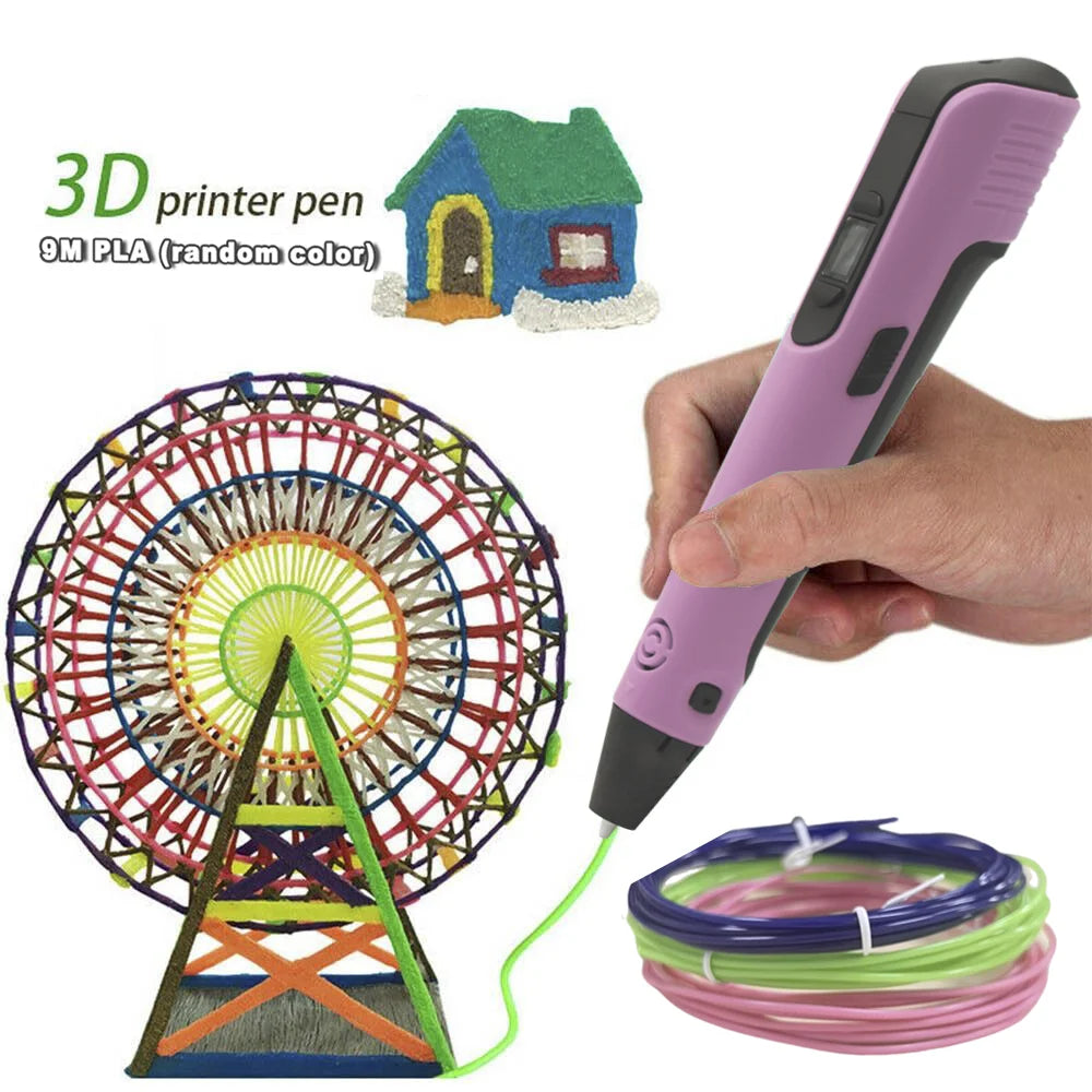 Kids 3D Printing Pen with LCD Screen