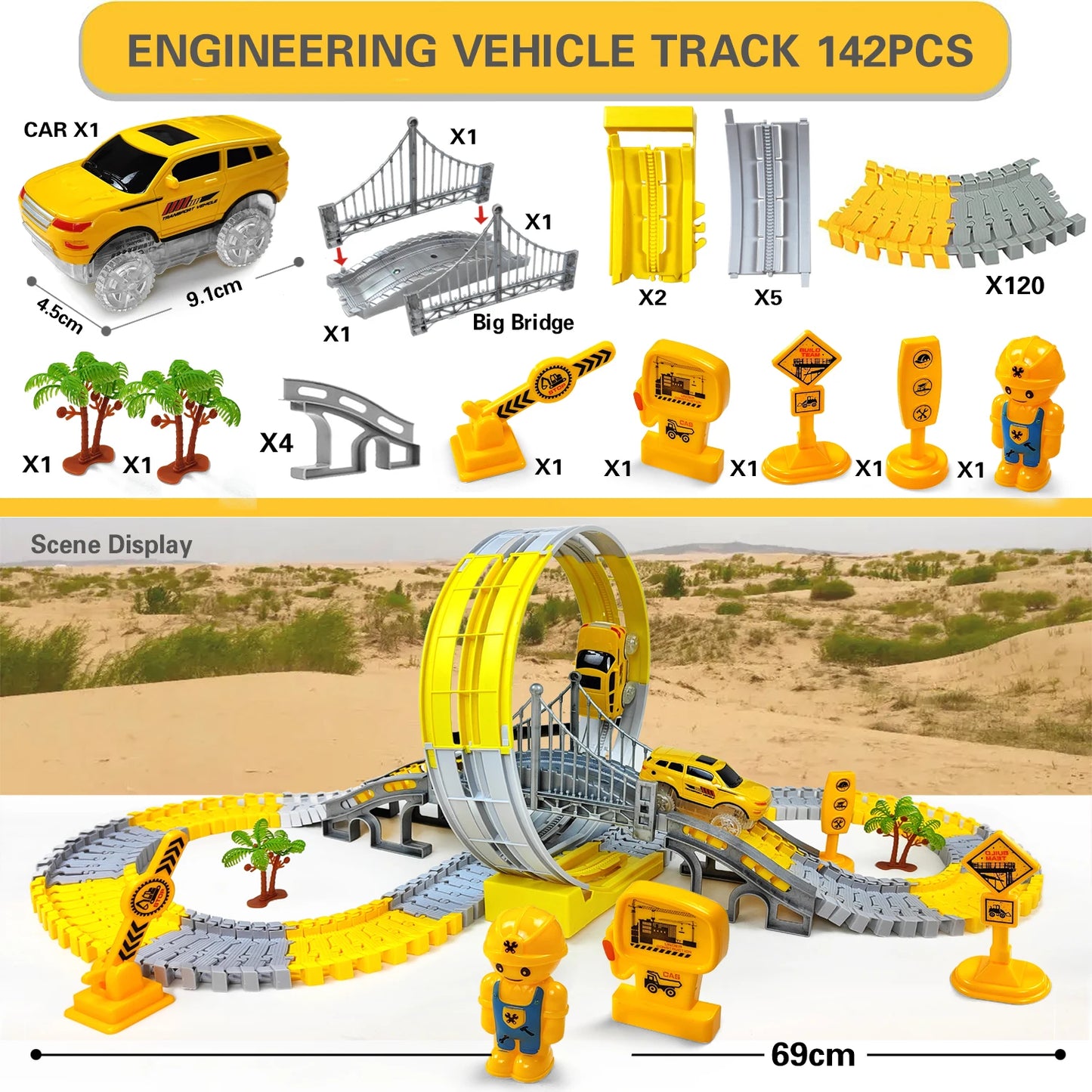 Electric Car Train Track