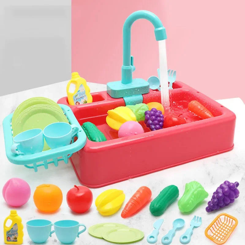 Kids Play Kitchen Set Simulation