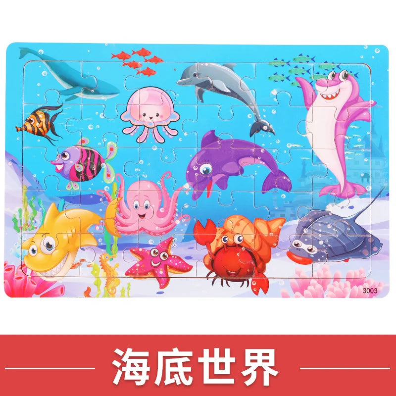 30pcs Children Animal Puzzles