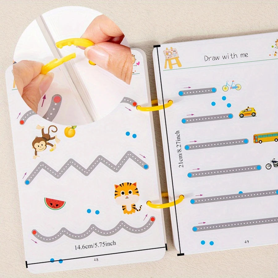 Reusable Tracing Practice Book for Toddlers