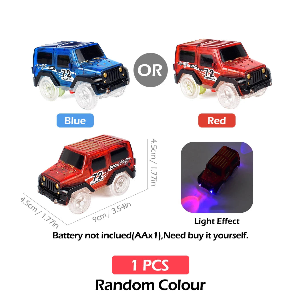 DIY Glow-in-the-Dark Stunt Track Car Set