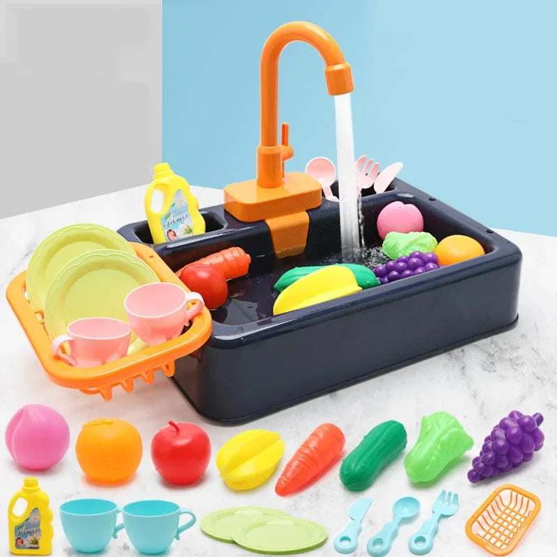 Kids Play Kitchen Set Simulation