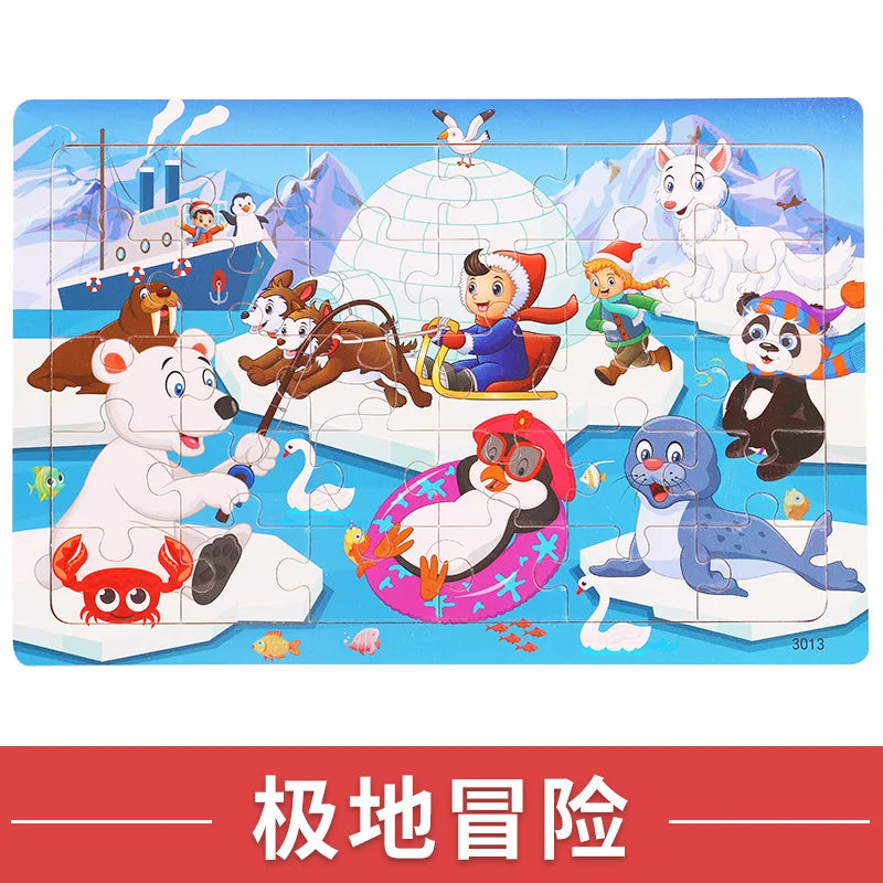 30pcs Children Animal Puzzles