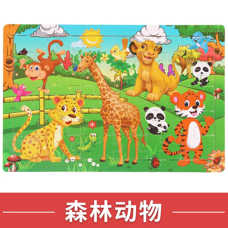 30pcs Children Animal Puzzles