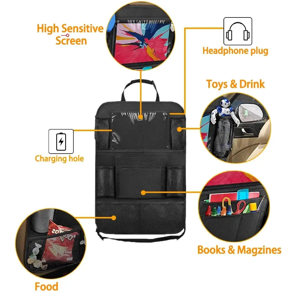 Car Seat Bag with Tablet Holder for Kids