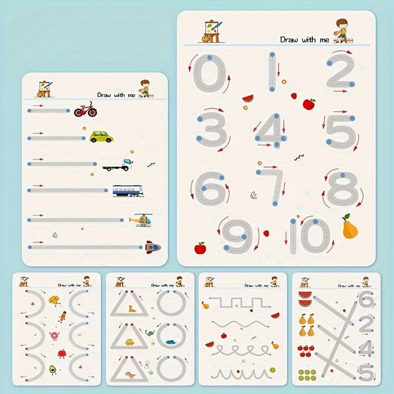 Reusable Tracing Practice Book for Toddlers