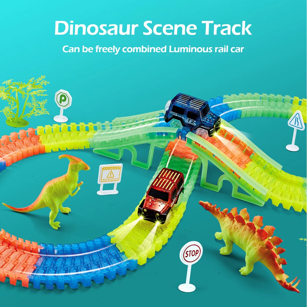 DIY Glow-in-the-Dark Stunt Track Car Set