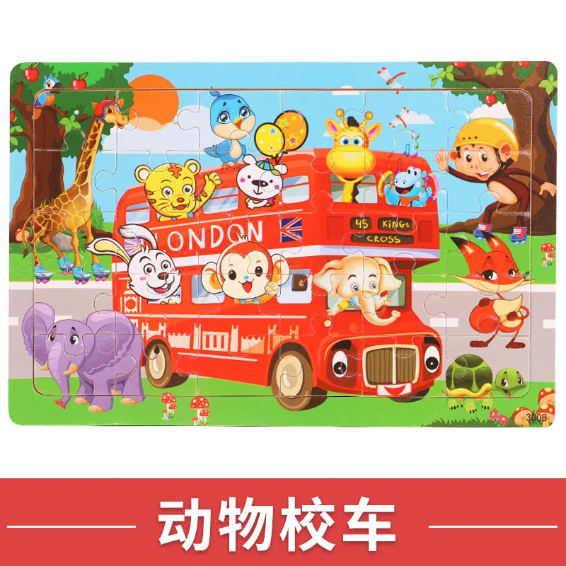 30pcs Children Animal Puzzles