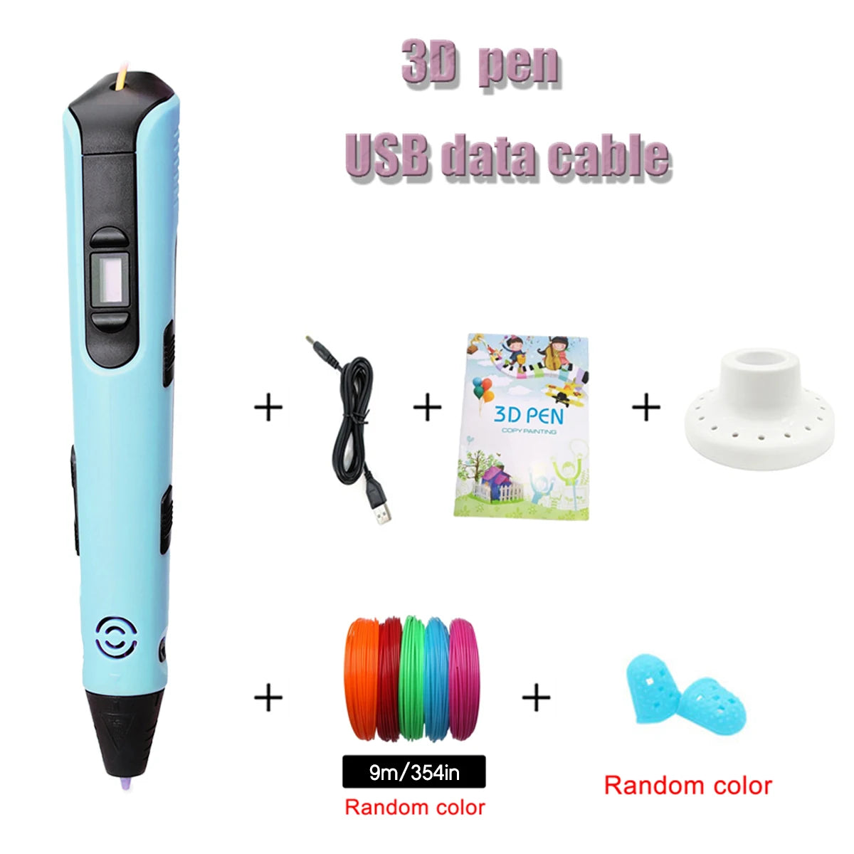 Kids 3D Printing Pen with LCD Screen