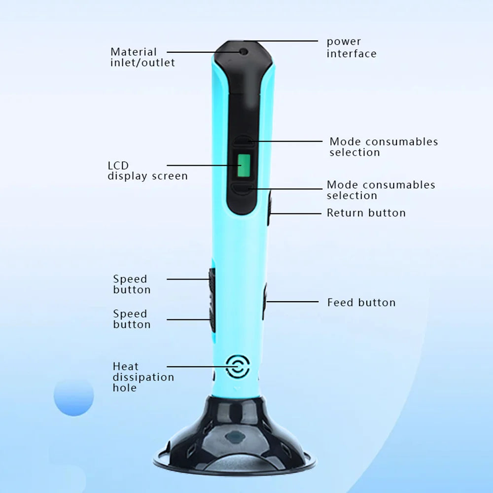 Kids 3D Printing Pen with LCD Screen