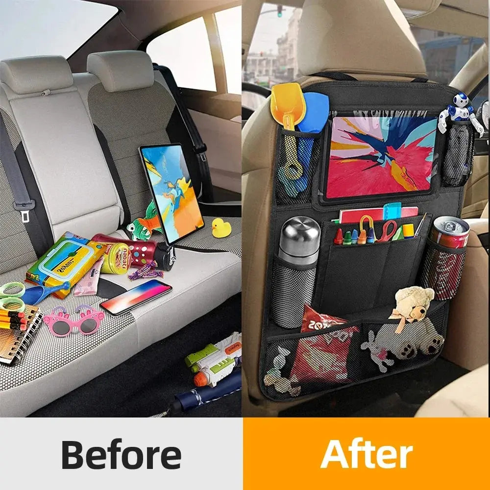 Car Seat Bag with Tablet Holder for Kids