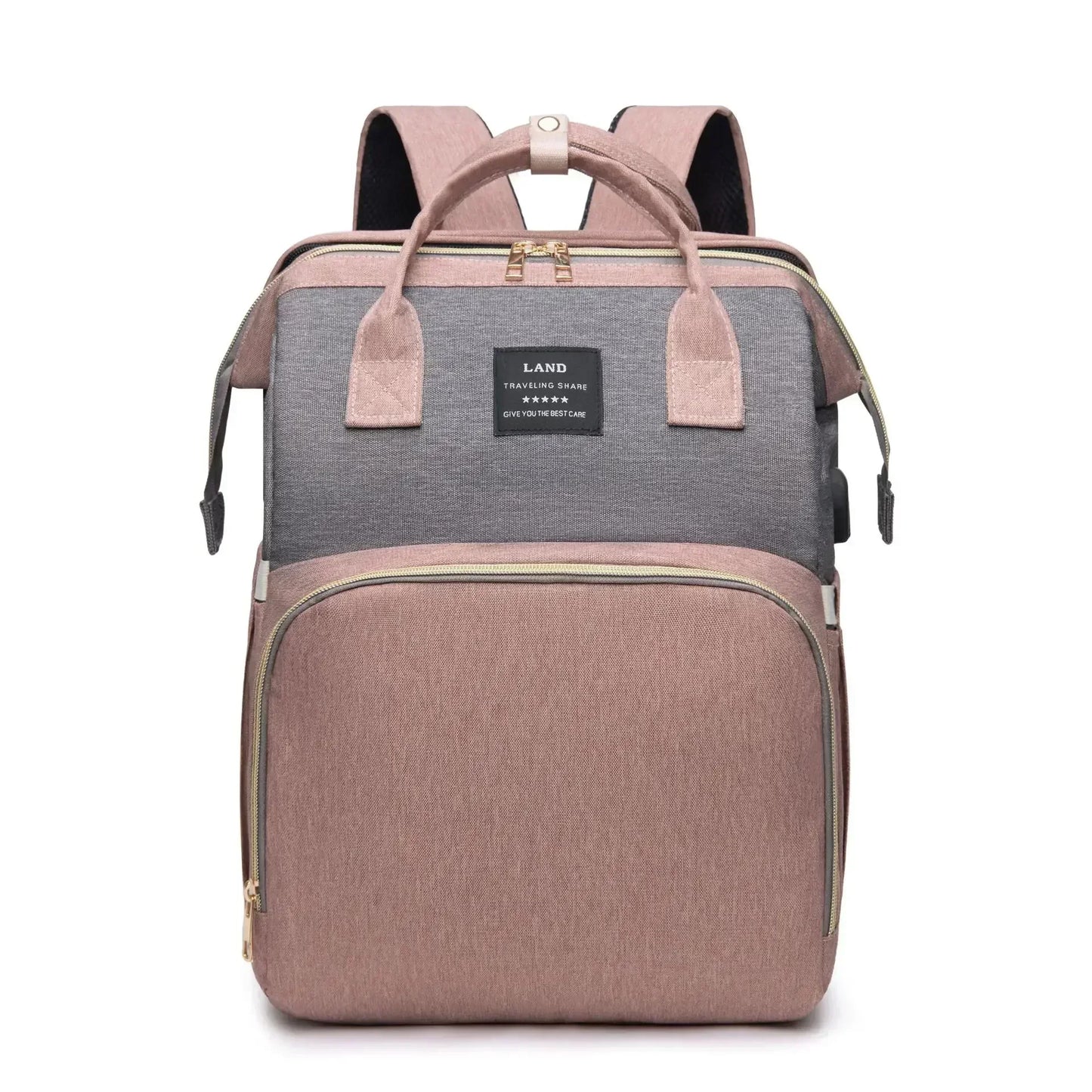 Folding Mommy Backpack with Built-In Crib