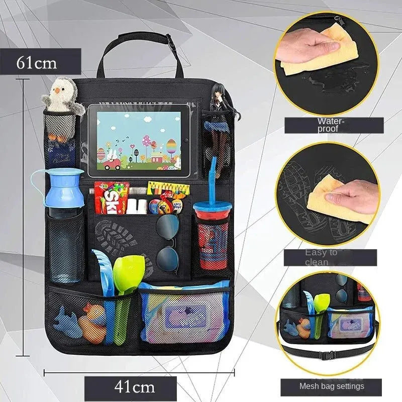 Car Seat Bag with Tablet Holder for Kids
