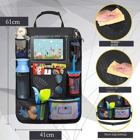 Car Seat Bag with Tablet Holder for Kids