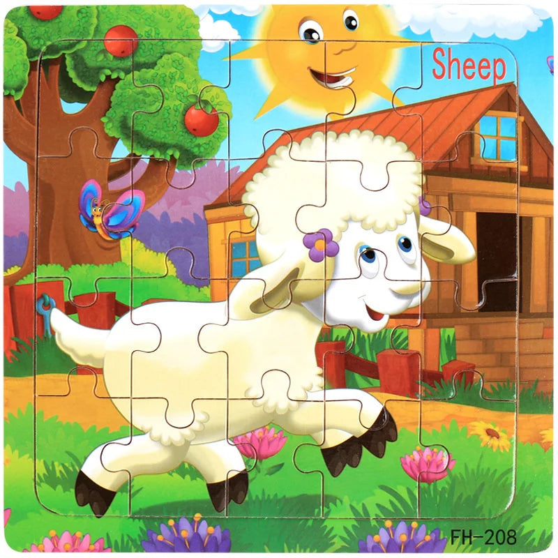 20 Piece Animal Cartoon Puzzle