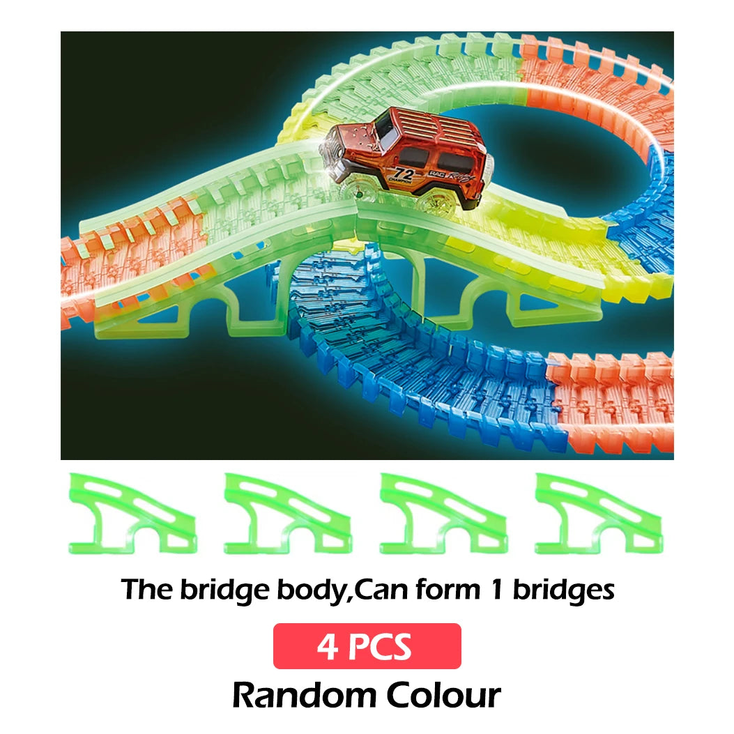 DIY Glow-in-the-Dark Stunt Track Car Set