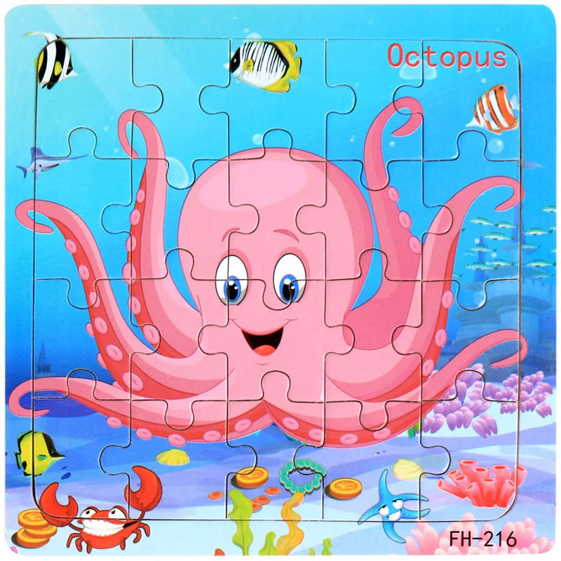 20 Piece Animal Cartoon Puzzle