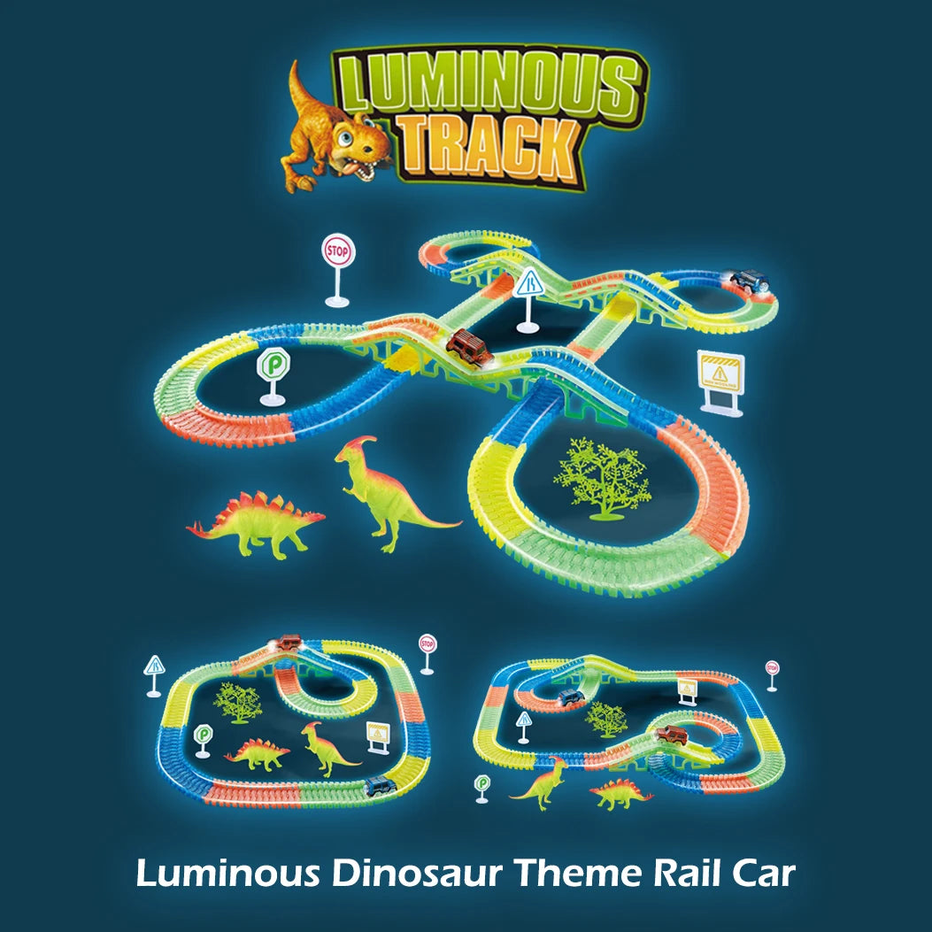 DIY Glow-in-the-Dark Stunt Track Car Set