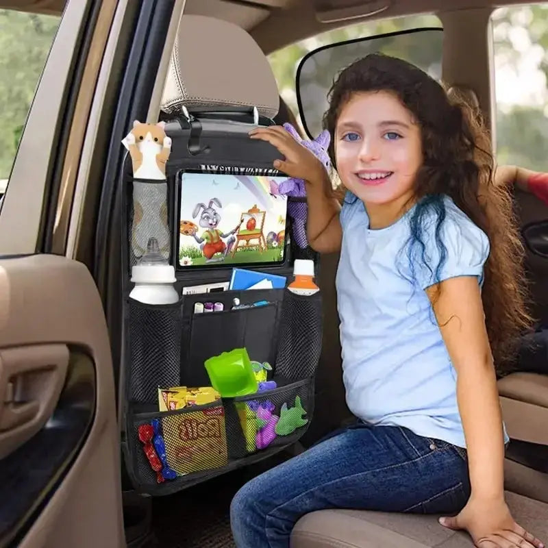 Car Seat Bag with Tablet Holder for Kids