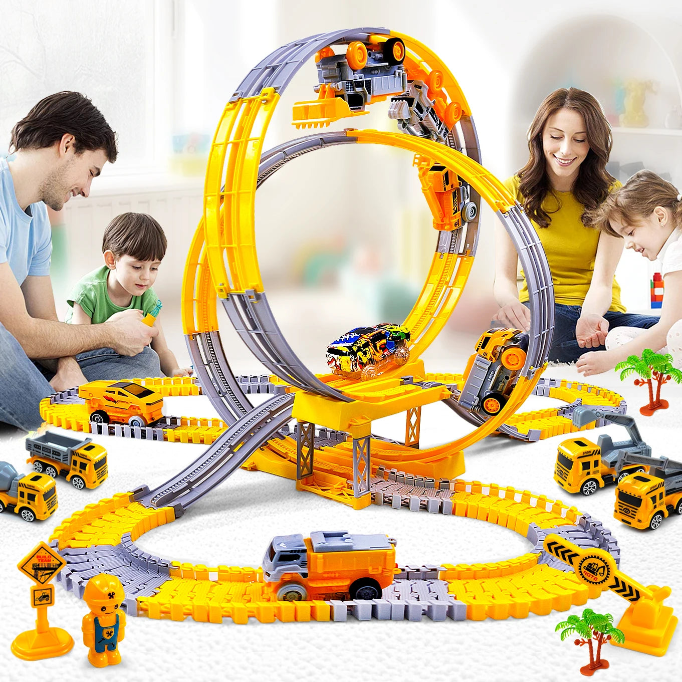 Electric Car Train Track