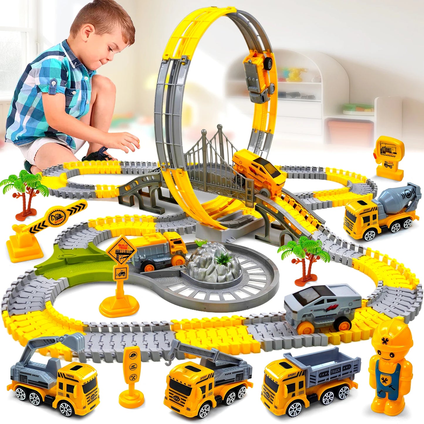 Electric Car Train Track